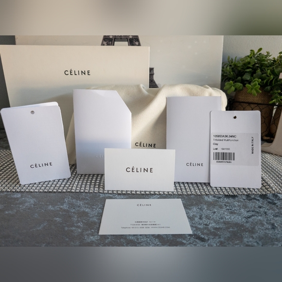 Celine Tri Color Leather Envelope Flap Wallet Full Inclusion - Picture 17 of 17